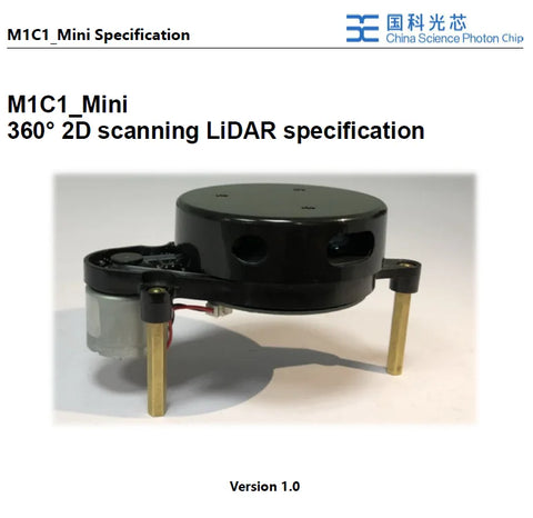 M1C1 Mini Laser radar range scanner  Navigation obstacle avoidance lidar cleaning robot For robot development platform