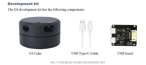 EAI YDLIDAR G4 laser Laser  lidar ranging sensor module positioning navigation path planning obstacle avoidance 16 meters