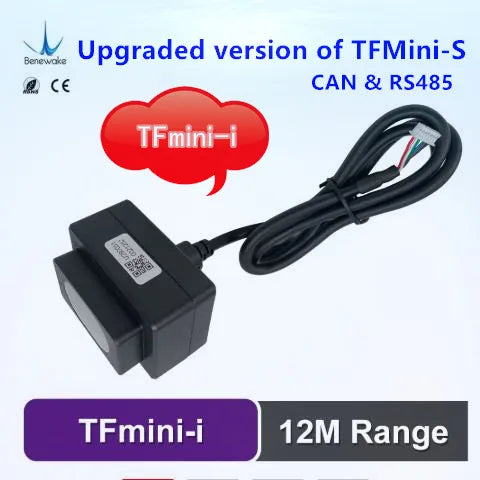 TFmini-i IP65-rated LiDAR sensor with RS-485 and CAN support