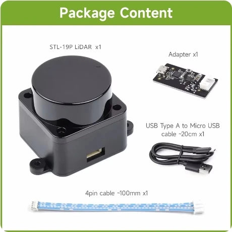 LDROBOT D500 lidar kit TOF laser Radar Lidar Scanner 360° 30000Lux support ROS1 ROS2 for Indoor and outdoor replace D300 kit