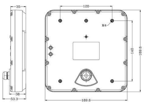 300 meter range 120 ° large angle area security millimeter wave radar Port power plant intrusion detection radar