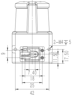 C200 25 meters TOF LiDAR sensor for indoor and outdoor AGV intelligent car obstacle avoidance radar