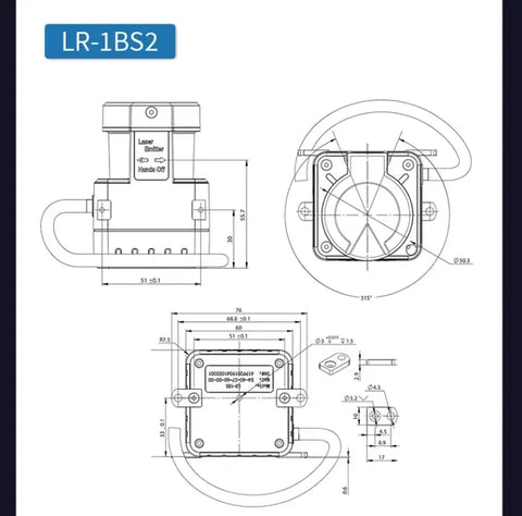 AGV Trolley Logistics Vehicle Obstacle Avoidance Sensor Area Detection and Protection Olei 10m 25Hz lidar 2D Ranging Scan Radar