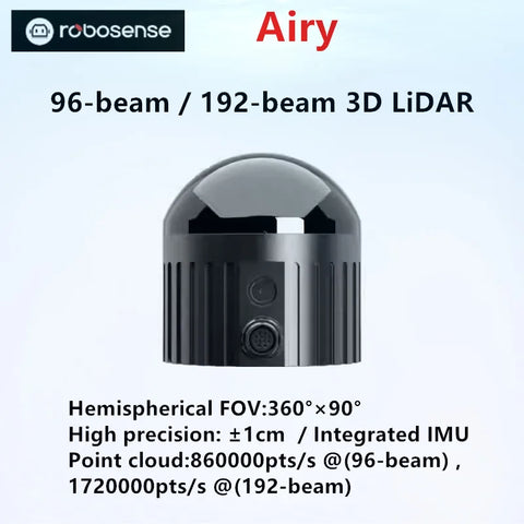 ROBOSENSE Airy LIDAR digital hemispherical wide-angle 3D 96-channel / 192-channel  laser radar
