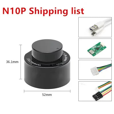360° TOF anti-glare laser radar support ROS1 and ROS2 LSlidar N10P and N10 Indoor and outdoor waterproof 25m Lidar sensor