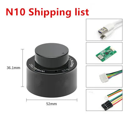 N10 Indoor outdoor waterproof 25m Lidar sensor 360° TOF anti-glare laser radar support ROS2 technical support and documentation