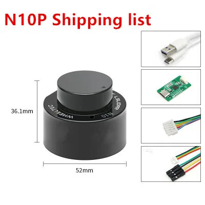 360° TOF anti-glare laser radar support ROS1 and ROS2 LSlidar N10P and N10 Indoor and outdoor waterproof 25m Lidar sensor
