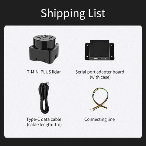 EAI YDLIDAR T-mini Plus Lidar Sensor Kit TOF ROS Robot SLAM Navigation 360° 12m Distance Scanner Module Support ROS1 and ROS2