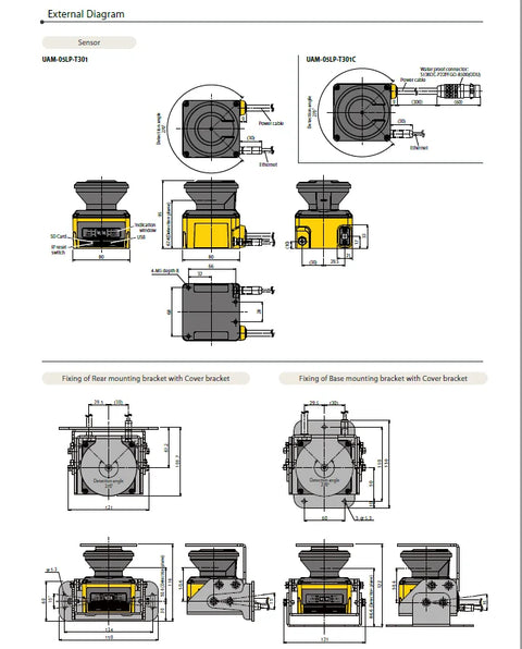 Protected area 270 range 2D Security Laser Scanner protection scanning device for robot HOKUYO UAM-05LP-T301 lidar sensor