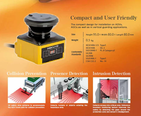 Protected area 270 range 2D Security Laser Scanner protection scanning device for robot HOKUYO UAM-05LP-T301 lidar sensor