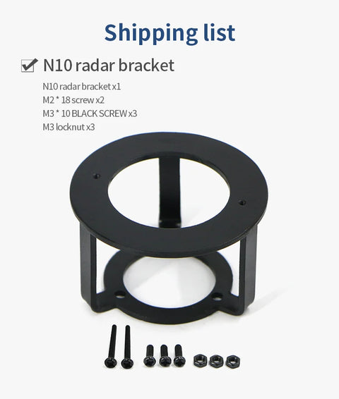N10 and N10P lidar support bottom circular support carbon steel black spray surface