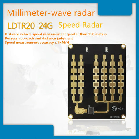 LDTR20 Speed indicator road speed measurement 24GHz millimeter wave radar sensor module Traffic radar bayonet 1KM/H~250KM/H