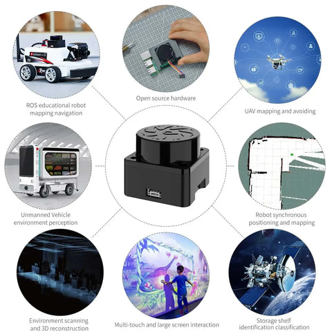 EAI YDLIDAR T-mini Plus Lidar Sensor Kit TOF ROS Robot SLAM Navigation 360° 12m Distance Scanner Module Support ROS1 and ROS2