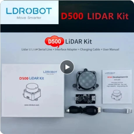 LDROBOT D500 lidar kit TOF laser Radar Lidar Scanner 360° 30000Lux support ROS1 ROS2 for Indoor and outdoor replace D300 kit