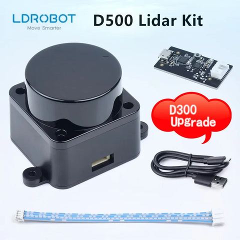LDROBOT D500 lidar kit TOF laser Radar Lidar Scanner 360° 30000Lux support ROS1 ROS2 for Indoor and outdoor replace D300 kit